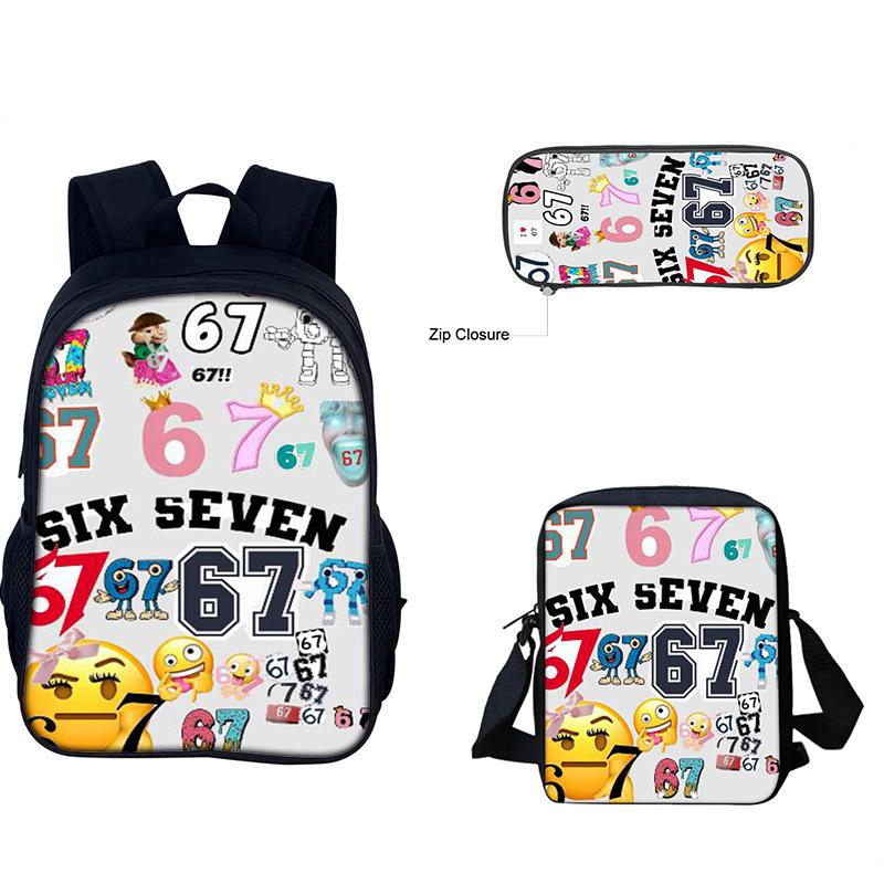 Shadow Milk Cookie 3-delige Set Rugzak Schooltas Met Schouderband Etui Set Cadeau voor Jongeren Studenten Geweldig voor Dagelijkse Activiteiten
