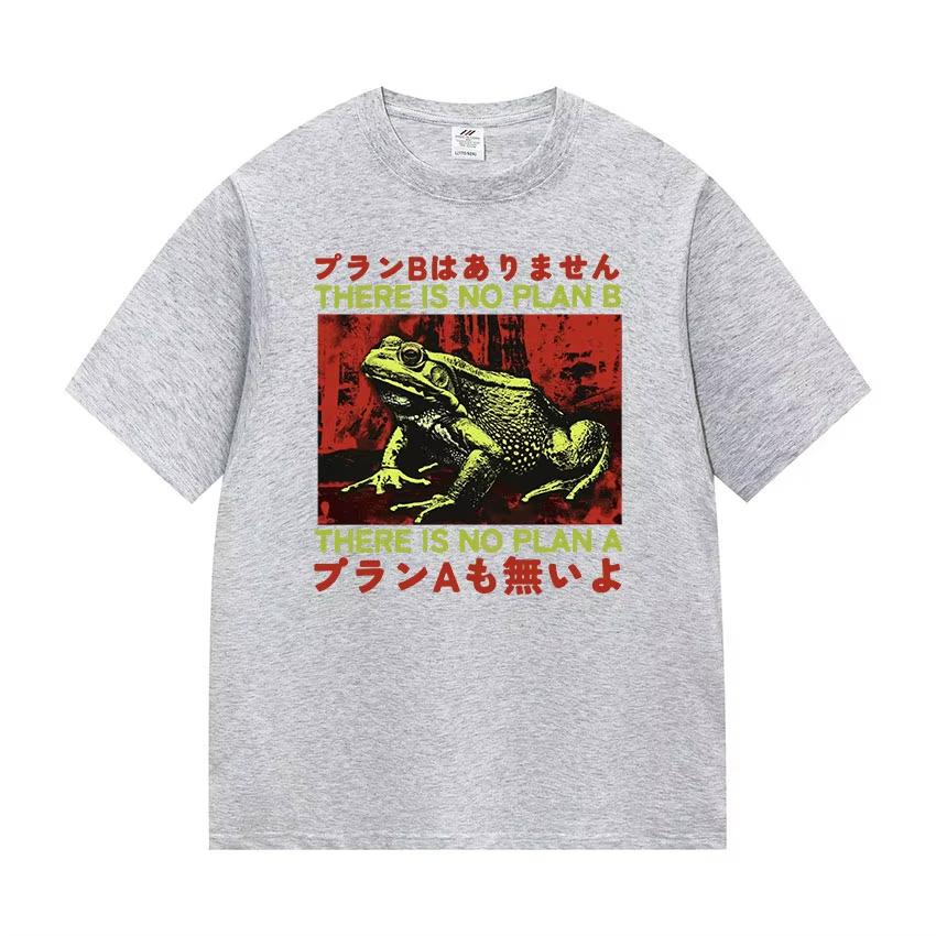 Japanese There Is No Plan B Frog Graphic T Shirt Unisexs Vintage Fashion ONeck Tshirts Casual Unisex Cotton Short Sleeve Tshirts
