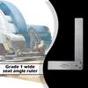 45 Steel 90 Degree Right Angle L-square Gauge DIY Woodworking Ruler Protractor