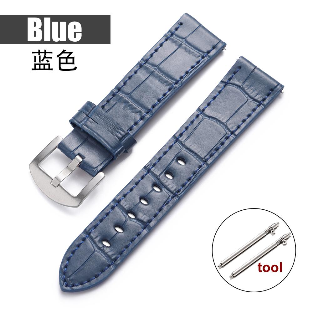 Genuine Calfskin Leather Watch Strap Slub Pattern Bracelet 18mm 20mm 22mm Universal Watchband for Men Women Watch Accessories
