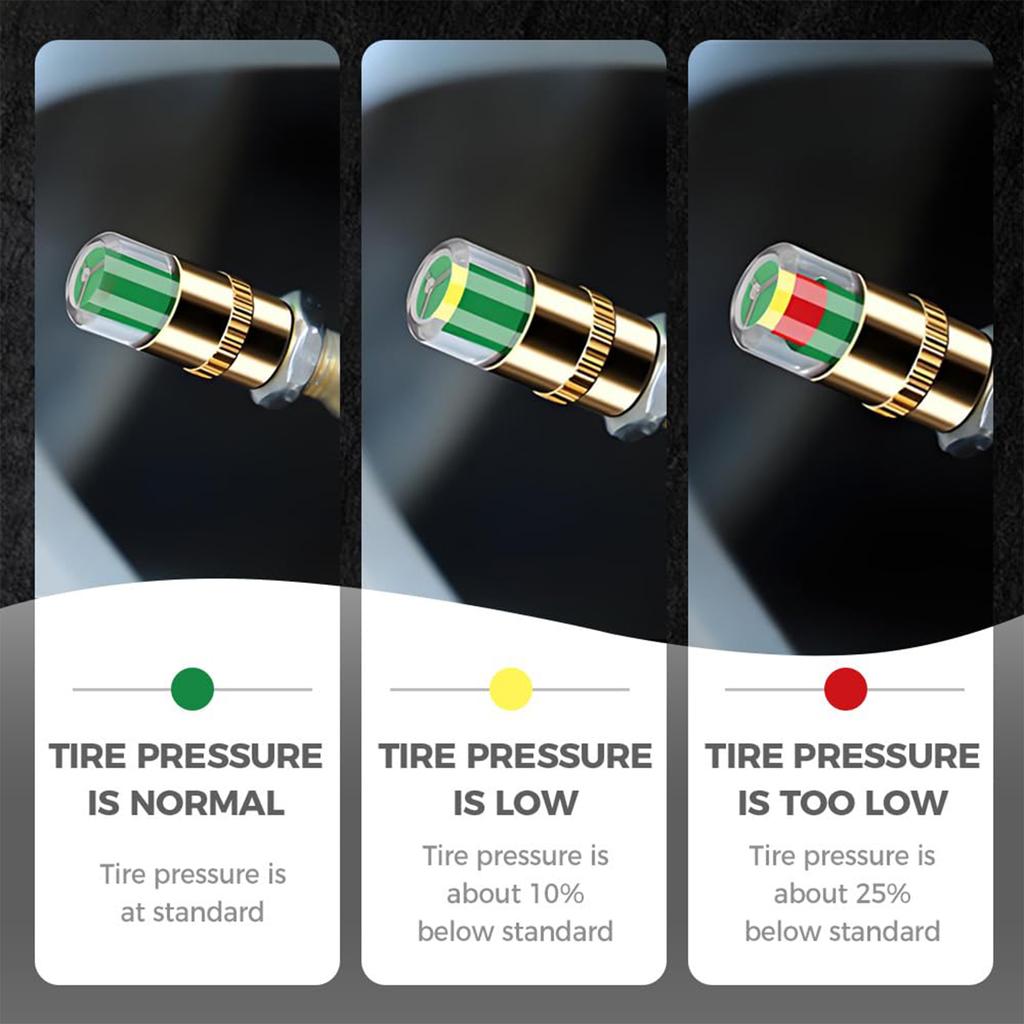 Car Tire Cap Tire Pressure Table Tire Gauge Monitoring Cap