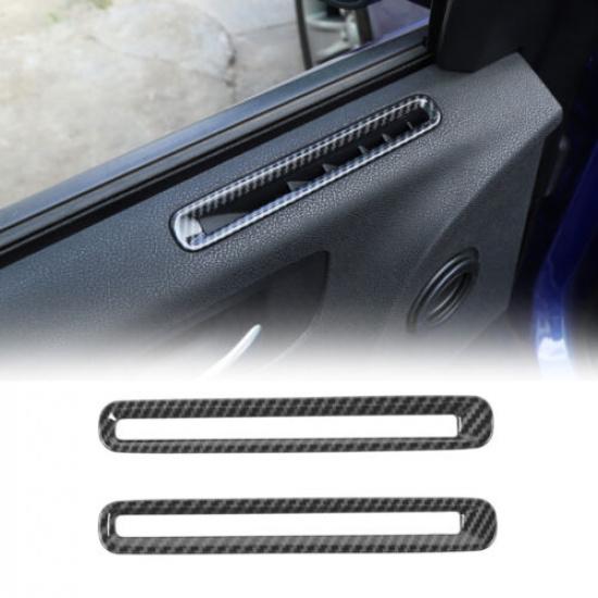 Door Air Vent Outlet Frame Trim Decor Cover For Dodge Charger 2011+ Carbon Fiber