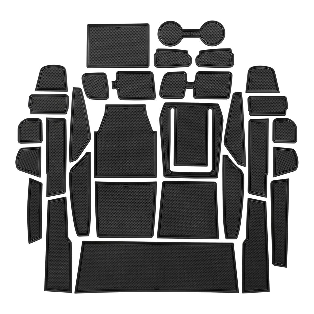 LUCKEASY for Chevy Traverse 2018-2023 Anti-Slip Gate Slot Mat PVC Center Console Liners Rubber Door Groove Pad Non-slip Mats
