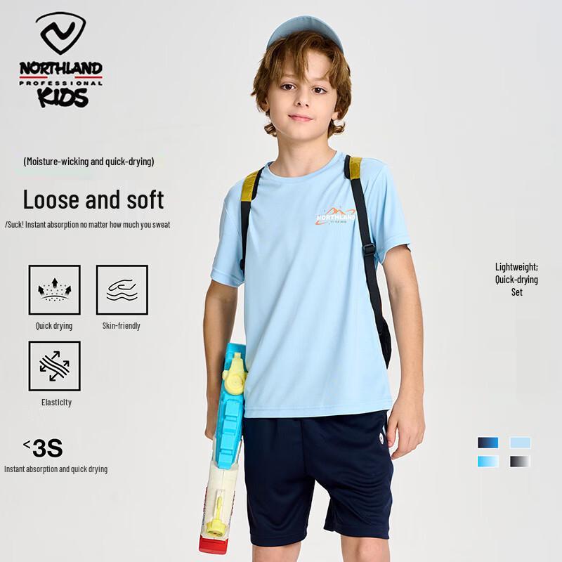 NORTHLAND Boys' Summer Quick-Dry Running Sport Set