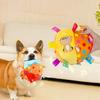 Vocal Interactive Plush Dog Toy Ball With Ribbon Bell Noisy Pet Plaything Funny Sound Toy For Dog Training Cute Pet Gift Toy