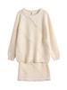 Plus Size Women's Knit Sweater & Skirt Set - Autumn/Winter Design, 130-300 lb Range