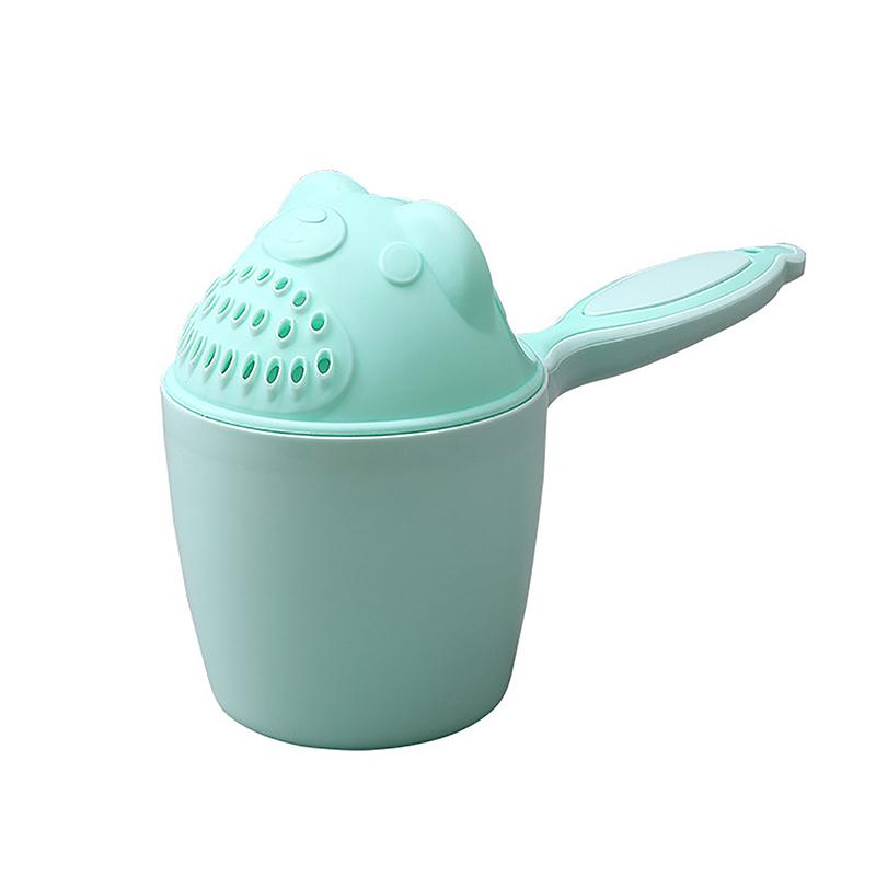 

Милый мультфильм Детский душ Шампунь Чашка Детские игрушки для купания Ванная комната Душ Шампунь Ополаскиватель Ложка для мытья волос с ручкой зелёный