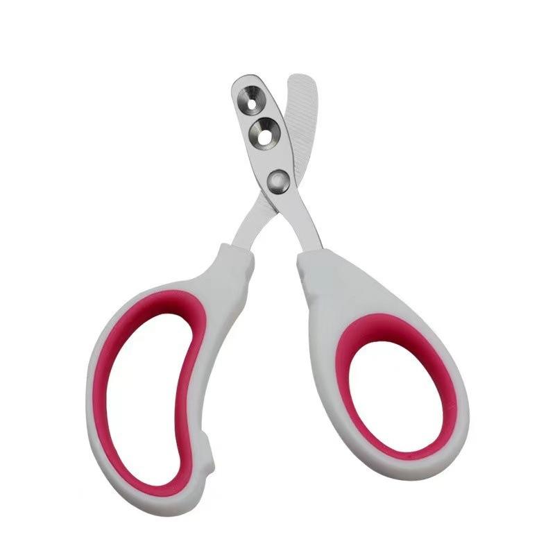 Stainless Steel Pet Cat Nail Clippers Double Hole Round Hole Small Blind Clippers Dog Cat Dual-Use Nail Clippers Pet Grooming Cleaning