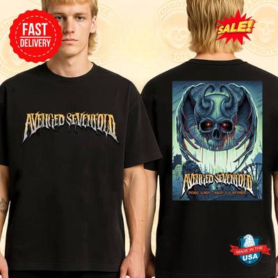Unisex Shirt Cotton Oversize Large Size Avenged Sevenfold Concert Poster In Chicago IL On Aug 31st – Sept 1st T Shirt