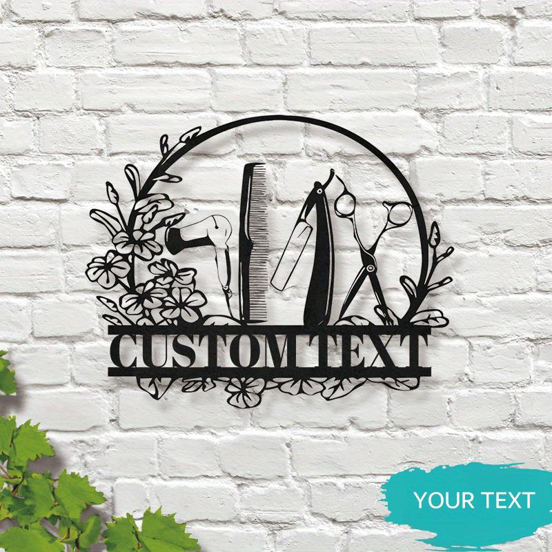 

Metal Wall Art Barber Salon Decor Hair Stylist Gift Home Sign
