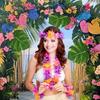 70 Stück Hawaiianische Leis Luau Party Dekoration Künstliche Tropische Palmblätter Hibiskus