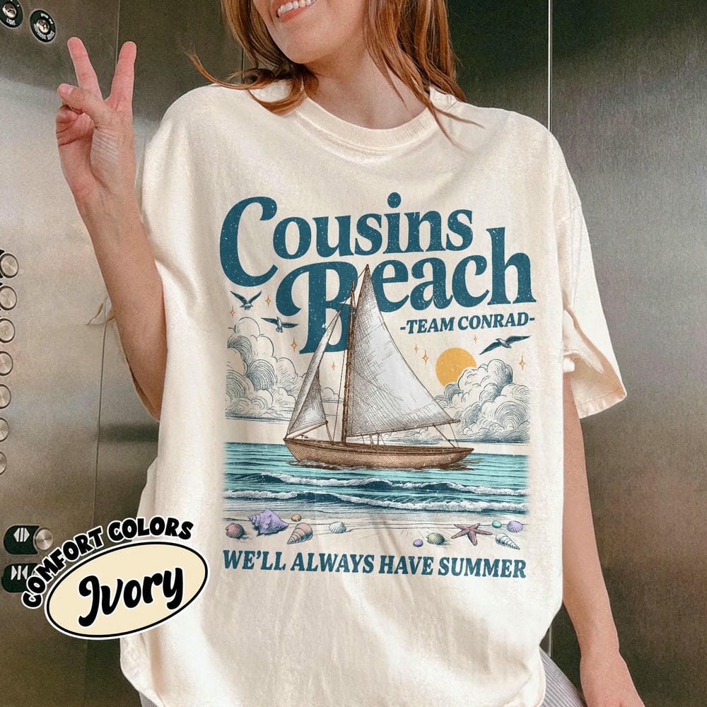 Women Dark Academia Shirt Team Conrad Cousins Beach Summer I Turned Pretty Inspired Bookish Tee Y2K Top Daily Trendy Streetwear