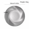 Stainless Steel Circle Dinner Plate, Home Steak Plate, Water Ripple Dinner Dishes Hamburger Fries Tray Tableware, Kitchenware