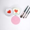 Heart-Shaped Makeup Brush Cleaning Soap - Mini Portable Cleanser with Essential Oils