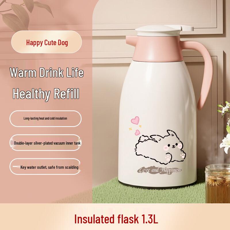 MDNG 1.3L Large Capacity Glass Insulated Thermos
