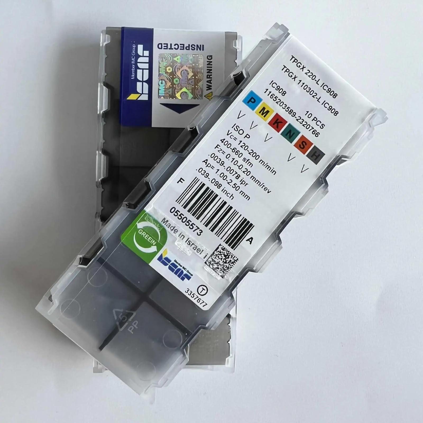 

TPGX110302-L IC908 /Industrial indexable Carbide Inserts 10 PCS