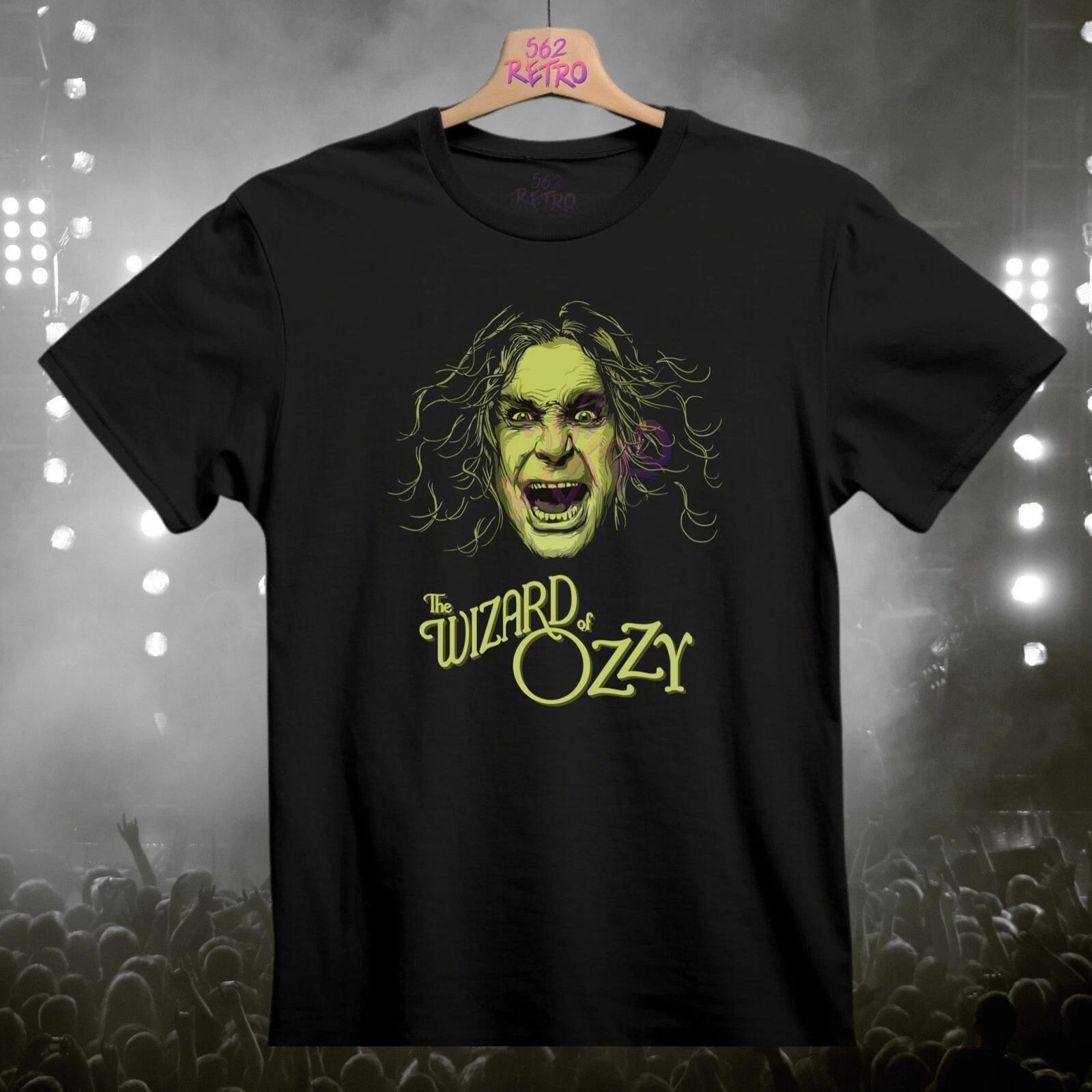 Ozzy Osbourne The Wizard of Ozzy Metal, Rock Band Men s and Women s T-shirts Black S-3XL XS