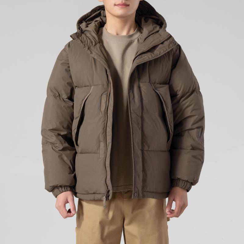 Timberland Urban Outdoor Solid Color Warm Windproof Water-Resistant Down Jacket Men Jacket Chocolate A44PH-BK0