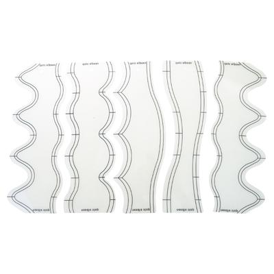 5 Pcs Quilting Ruler Clear Quilting Templates Acrylic Quilting Ruler Wave Ruler Sewing Ruler for Patchwork Splicing