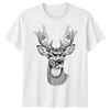 Deer Rock Hands Wildlife Animals Unisexs T Shirt Womens Vintage Washed Casual Fashion Top For Everyday Wear Slightly Streetwear