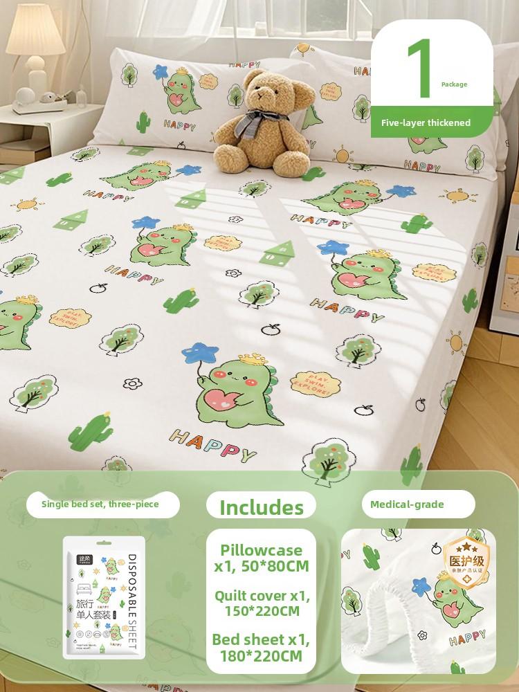 Disposable Bedding Set Four-Piece Travel Hotel Dirt-Resistant Camping Outdoor Care Products Disposable Sheets Pillowcases