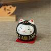 Décoration d'intérieur Bienvenue Chat Agitant Sculpture Statue Décor Ornement de Voiture Chat Chanceux Richesse Chinoise Main Agitante Chat Multicolore