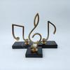 Nordic Music Note Stainless Steel and Marble Decor for Home or Office Display
