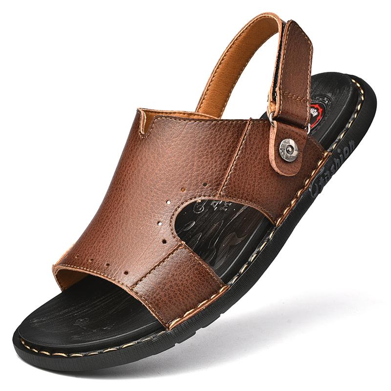 Hot selling Mens Beach Sandals Open Toe Non-slip Men Slippers Classic Fashionable and versatile outdoor travel walking sandals