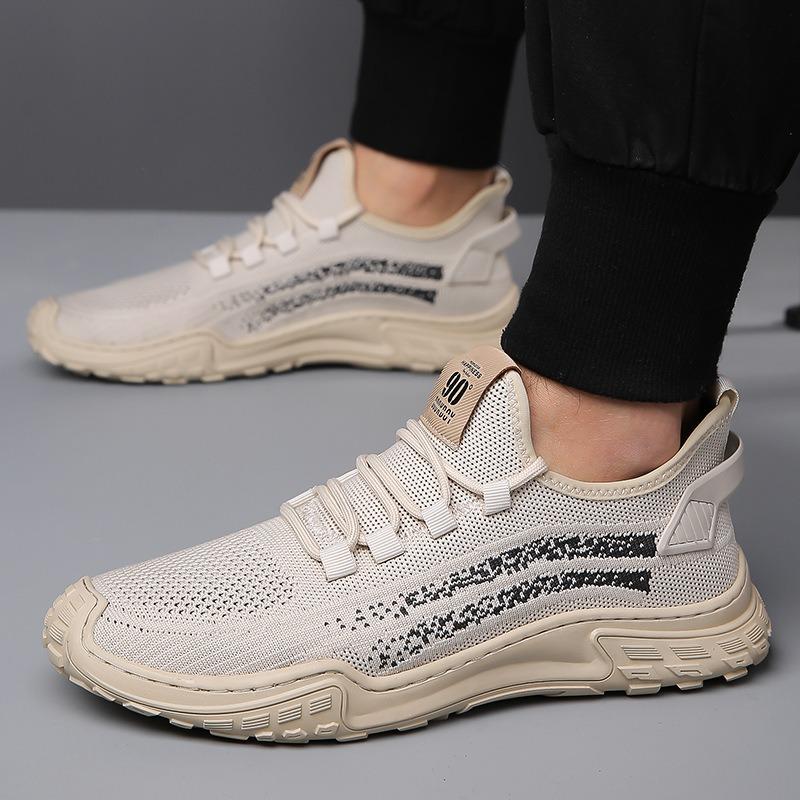 Sneakers men's summer new fly-woven mesh men's shoes breathable men's casual mesh shoes running shoes men