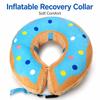 Inflatable Pet Recovery Collar Soft Plush Dog Cone Alternative Adjustable Anti Licking Donut Neck Collar For Pet Dogs And Cats