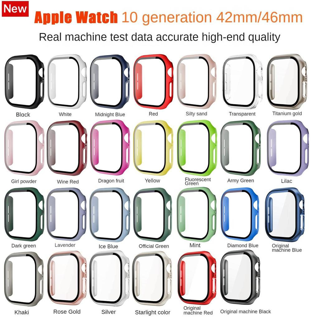 Glass+Cover For Apple Watch Ultra3 49mm Case 46mm 42mm 44mm 40mm 45mm 41mm 38mm Bumper Screen Protector Iwatch Series11 10 9 8 7 6 5 4 SE3 Accessories
