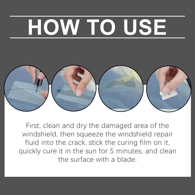 Windshield Repair Tool Set For Cars Glass Crack Removal Easy Apply Resin Fluid Car Window Maintenance Kit for Damage