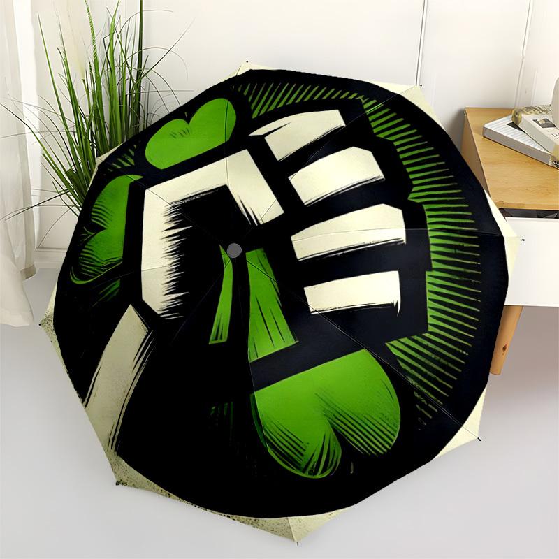 

1pc Clover Fist Automatic Open/Close Umbrella - Portable Collapsible Umbrella with 8-Rib Stability, Fashion Lovers yy251017196