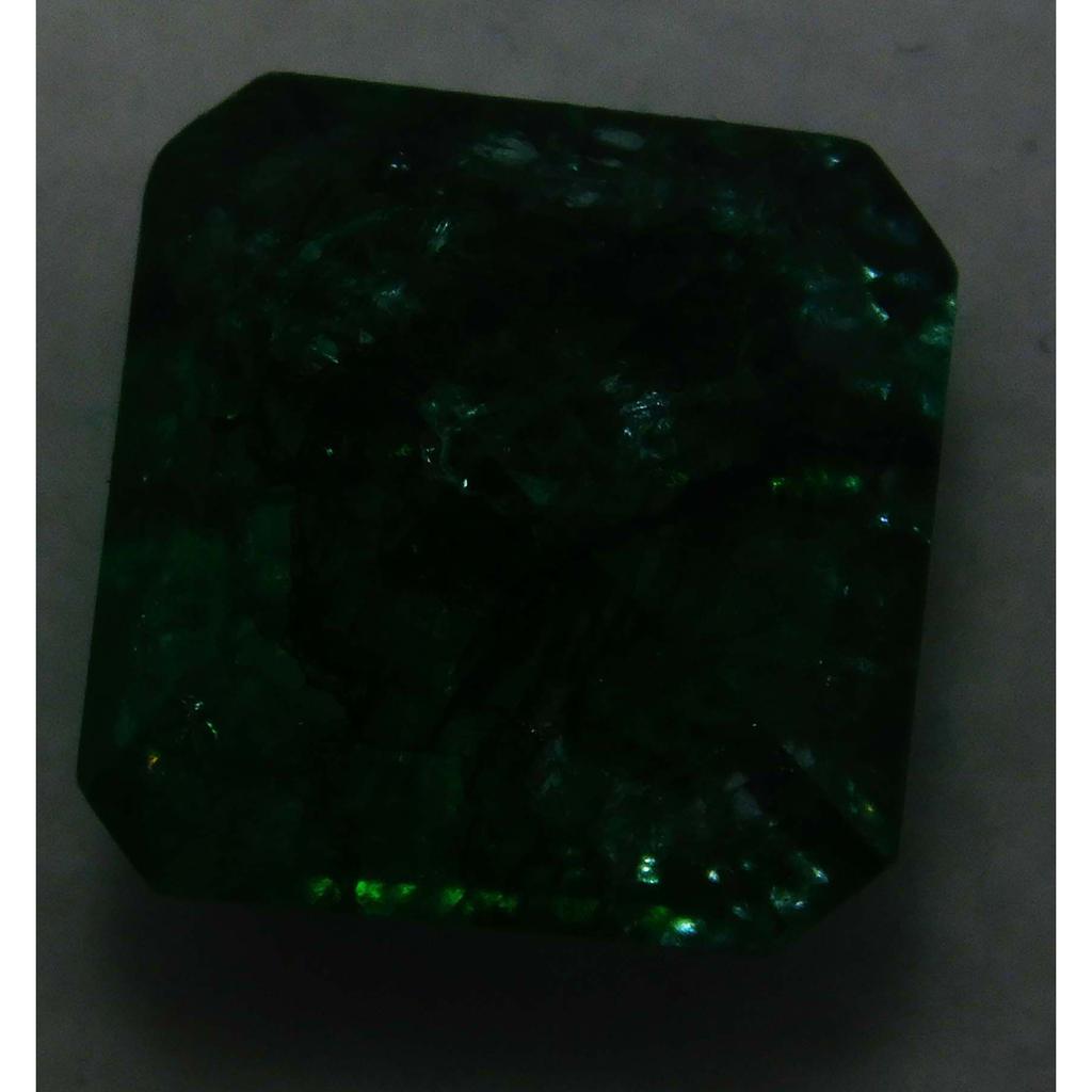 Natural Green Emerald Loose Gemstone Square Cut 7 Ct Colombian for Jewelry Making and Crafts