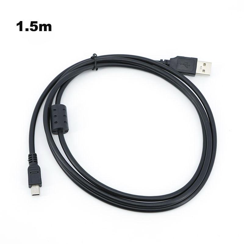 1.5m 3/5M Mini B 5pin USB Male To USB Male T Port Fast Data Transmission Extend Cable Wire Player Car DVR GPS Digital Camera