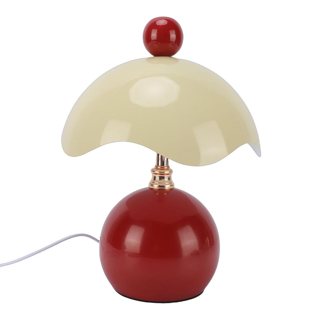 Table Lamp Eggshell Shape 3 Color Temperatures Stepless Dimmable Bedside Lamp with Ceramic Base Glass Shade for Reading Working