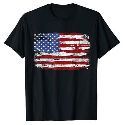 American Flag USA United States of America US 4th of July T-Shirt Funny Patriotic Graphic Tee Top Short Sleeve Men Women Clothes