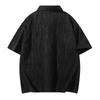 Men’s Short Sleeve Polo Shirt with Subtle Pattern Classic Fit Soft Knit Fabric Comfortable Collar Design