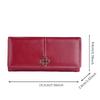 Wallet Lady Long Style Oil Wax Leather Money Clip Retro Zippered Large Capacity Handbag Women