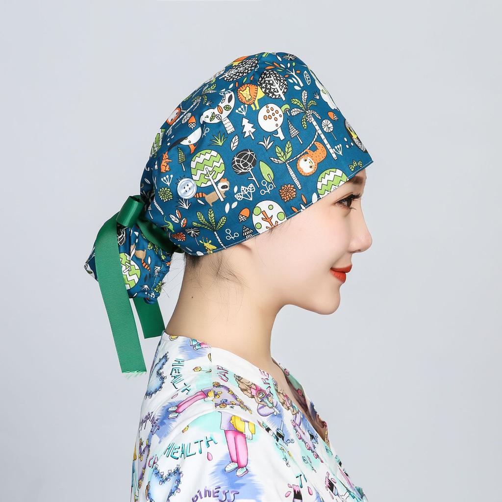 Work Hat with Random Print Pattern - Lightweight Breathable for Construction, Painting and Industrial Use