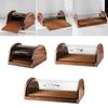 Wood Bread Display Cabinet Bread Keeper Buffet Dust Tray Bread Holder Kitchen Storage Container for Bakery Coffee Shop Table