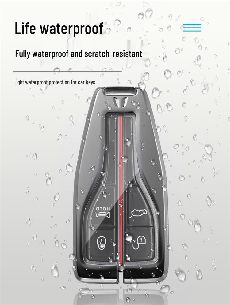 Elegant Metal Key Case for Hongqi HS5/HS7/H9 - 2021 Model, Unisex Car Shell Cover