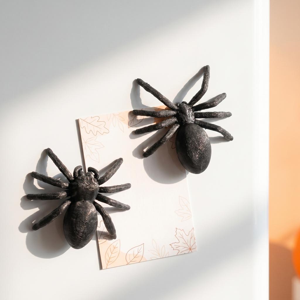 Halloween 3D Schwarze Kühlschrankmagnete Set von 4 - Magnetische Kühlschrankdekoration