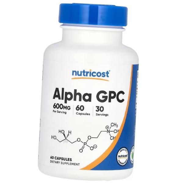 L-альфа-глицерилфосфорилхолин, Alpha GPC 600, Nutricost (72647050)