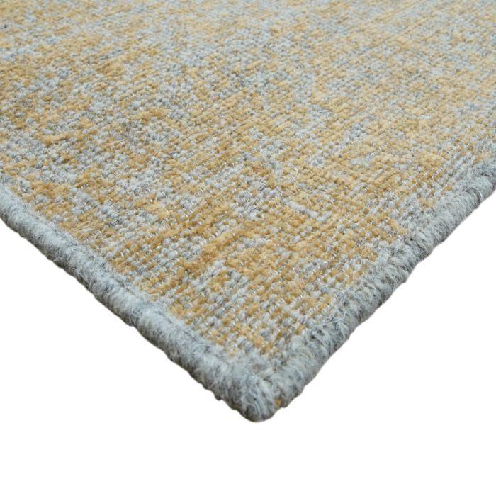 Tapis en laine jaune or 160x230