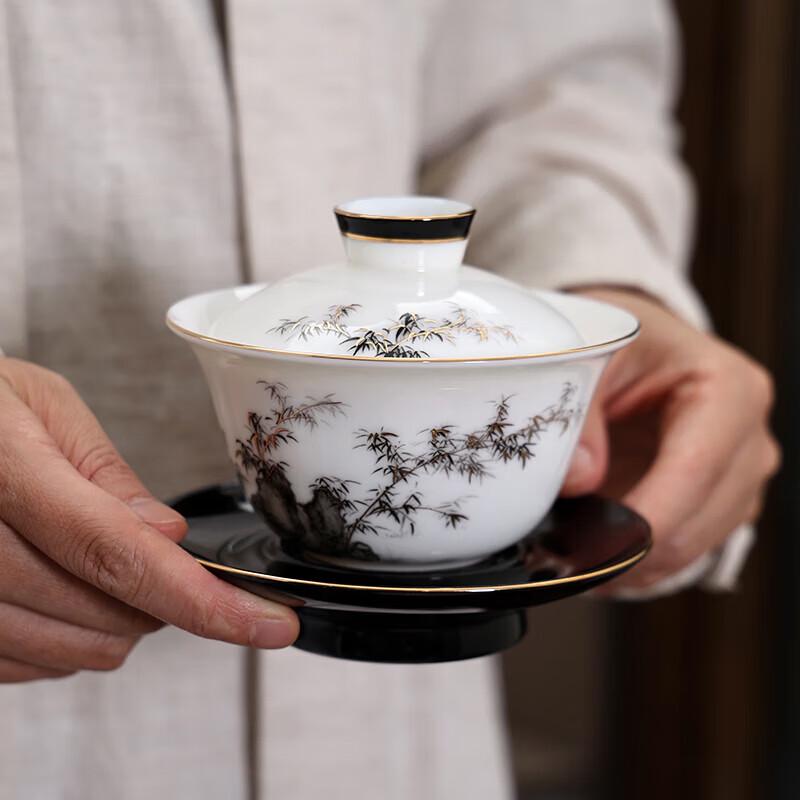 Tang Hui Ceramic Floating Lid Gaiwan Tea Bowl