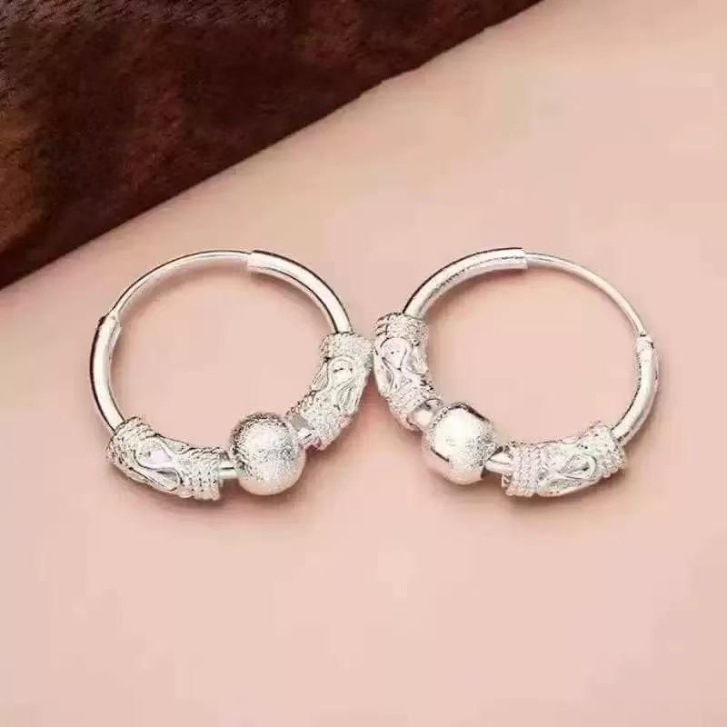 

Elegant and Unique High-End Feel Simple Earrings Design with a and Good Luck 1 Pair of Attraction Earrings for Wealth Women s Rotatable срібний