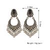 Fashion Tassel Antique Earrings Retro Earrings Bohemian Style Beads Women Black Rhinestone Earrings Jewelry Gift