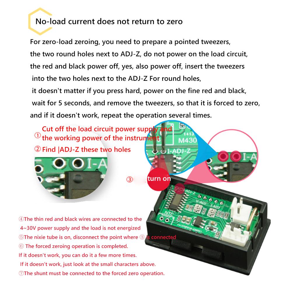 10A/50A/100A Digital Voltmeter Ammeter Dual LED Display Current Power Meter High Precision Voltage Current Meter Instrument Tool