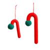 Knitted Hanging Candy Cane Ornaments Cartoon Christmas Walking Stick Candy  Holiday Festival Decor